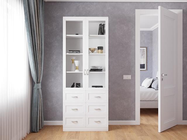 Книжный шкаф Библиограф - 2 №5 Белый