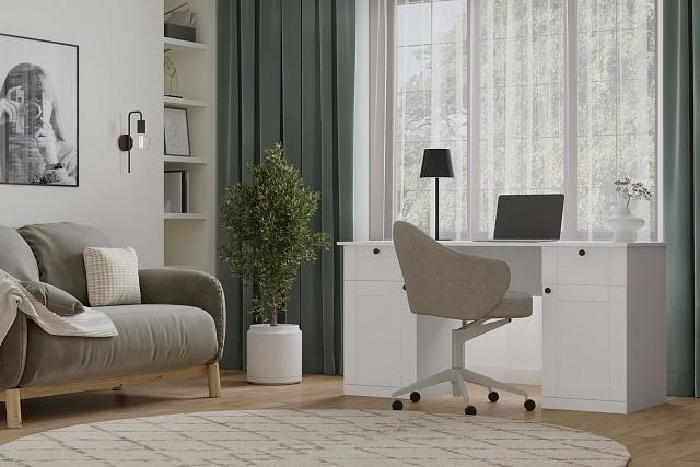 Письменный стол София РАХ - 3 МДФ Белый