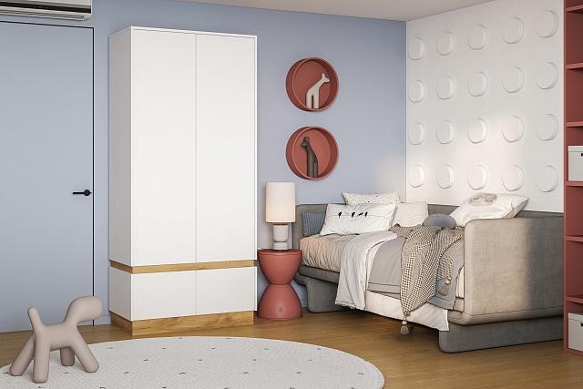 Шкаф распашной Exeed - 2 Белый