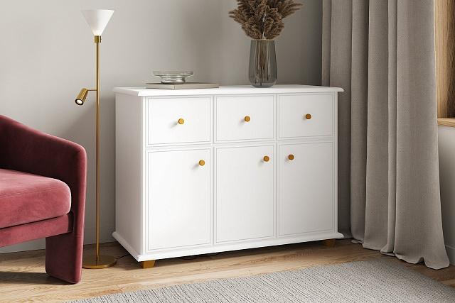 Комод Луиза - 3 МДФ Белый