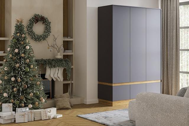 Шкаф распашной Exeed - 3 Графит