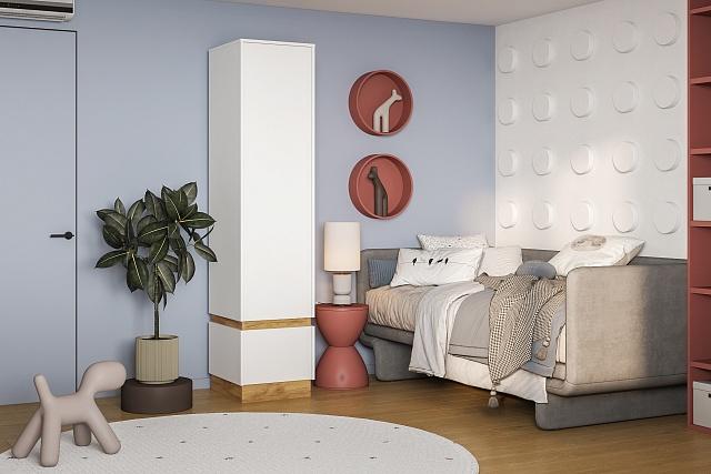 Шкаф распашной Exeed - 1 Белый