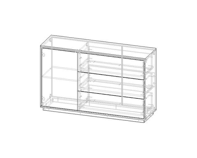 Комод Бостон - 3.1 Черный