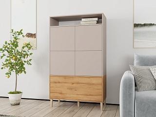 Стеллаж Скарлет - 9 Дуб Золотистый / Кашемир