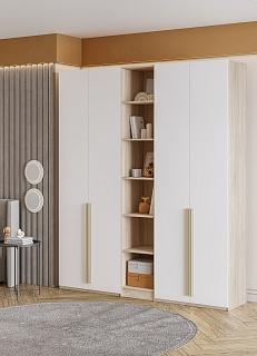 Шкаф распашной Хейсон - 17 Дуб Сонома / Белый