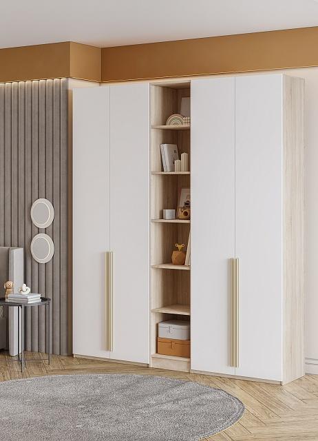 Шкаф распашной Хейсон - 17 Дуб Сонома / Белый