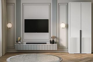 Шкаф распашной Телфорд - 2 Белый