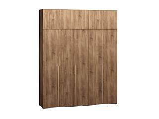 Шкаф распашной Эдинбург - 5 с антресолью Кастелло коньячный