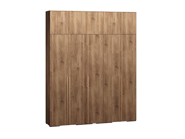 Шкаф распашной Эдинбург - 5 с антресолью Кастелло коньячный