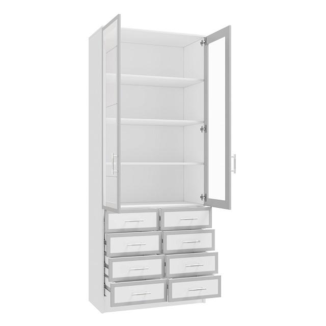 Книжный шкаф Альма - 12 Белый