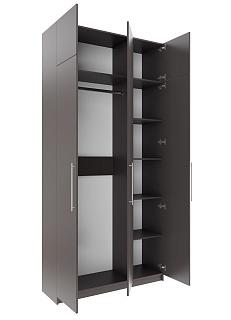 Шкаф распашной Калифорния - 3 с антресолью Графит