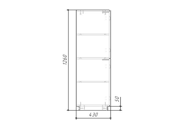 Комод Вега (Цесена) Белый - 120 МДФ