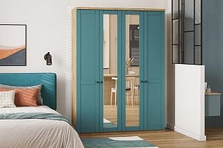 Шкаф распашной София РАХ - 5 МДФ Аквамарин