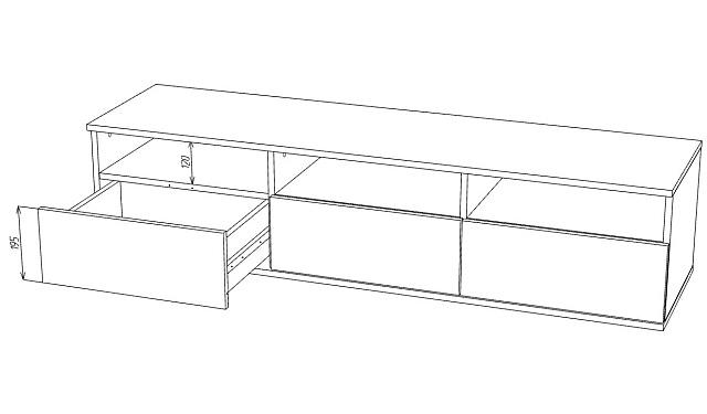 Тумба под ТВ Марвин Йорк Графит