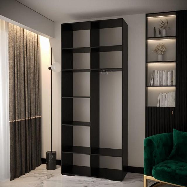 Шкаф распашной Нейс - 1 Черный