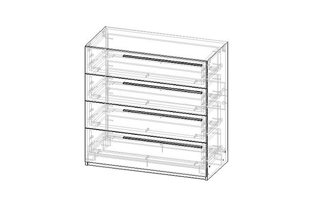 Комод Лорена Пакс - 4 Черный