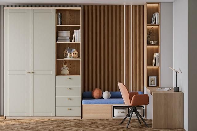 Шкаф распашной София РАХ - 32 МДФ Кастелло Медовый / Кашемир