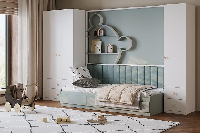 Детская стенка Банни Mini - 8 Белый