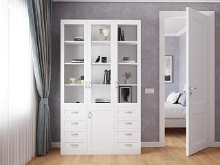 Книжный шкаф Библиограф - 3 №9 Белый