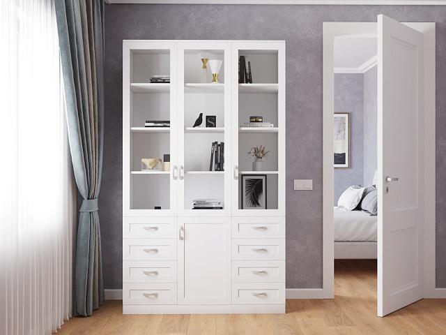 Книжный шкаф Библиограф - 3 №9 Белый