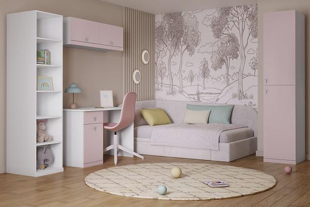 Детская стенка Банни - 6 МДФ Розовый Лайт