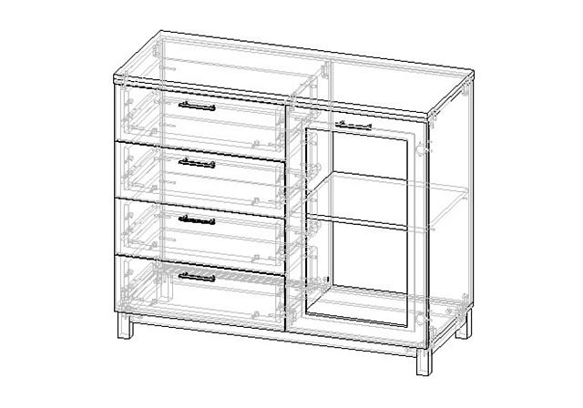 Комод Техас - 7 МДФ