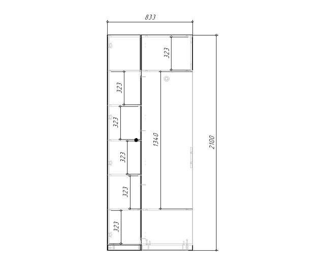 Шкаф угловой Банни Mini Белый