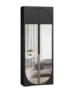 Шкаф распашной Брей - 1.2 с антресолью Черный