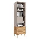 Стеллаж Скарлет - 2 Дуб Золотистый / Кашемир