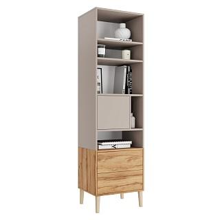 Стеллаж Скарлет - 2 Дуб Золотистый / Кашемир