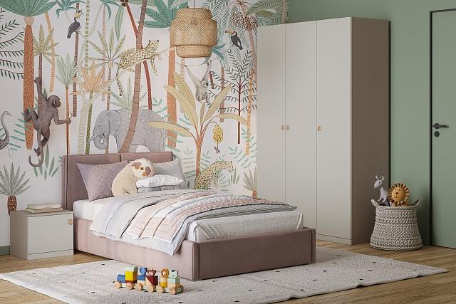 Тумба прикроватная Скарабей - 1 МДФ Кашемир