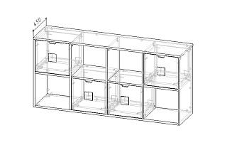 Стеллаж Kids - 3 Пастельно-Синий