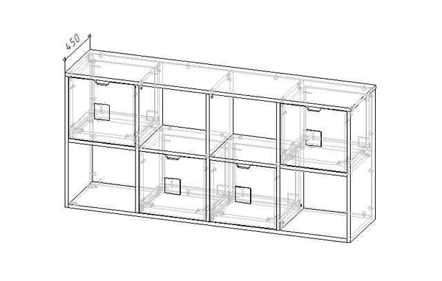 Стеллаж Kids - 3 Пастельно-Синий