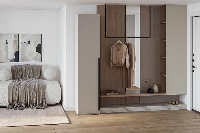 Шкаф распашной Микос - 1 МДФ Кашемир