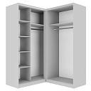 Шкаф-купе угловой Ромео - 1 Серый Камень