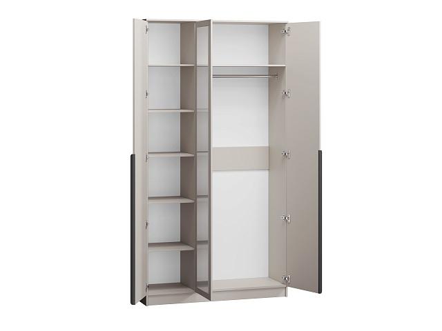Шкаф распашной Марсель - 3 Кашемир с зеркалом