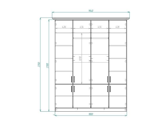 Шкаф распашной Орфей - 3 МДФ