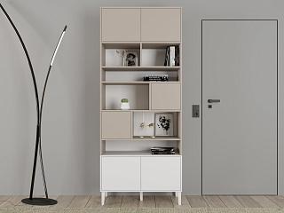 Стеллаж Скарлет - 8 Белый / Кашемир