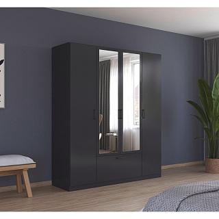 Шкаф распашной Бари - 2 Черный