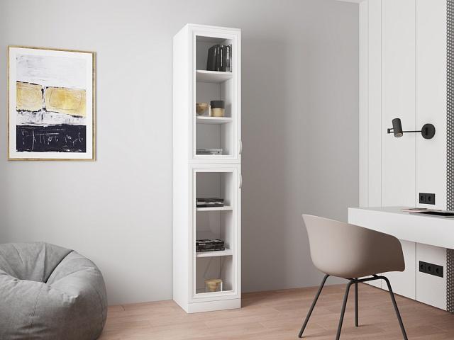 Книжный шкаф Библиограф - 1 №2 Белый