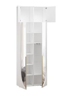 Шкаф распашной Брей - 1.2 с антресолью Белый