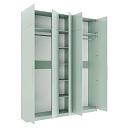 Шкаф распашной Калифорния - 5 с антресолью Пастельный Зеленый