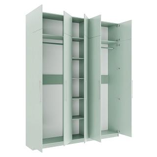 Шкаф распашной Калифорния - 5 с антресолью Пастельный Зеленый