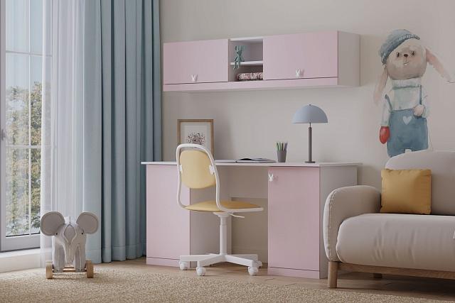 Детская стенка Банни - 11 МДФ Розовый Лайт