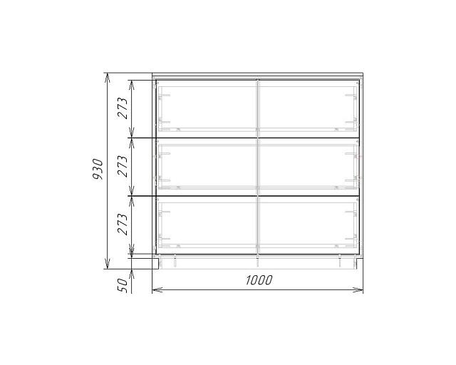 Комод Бостон - 3 Черный