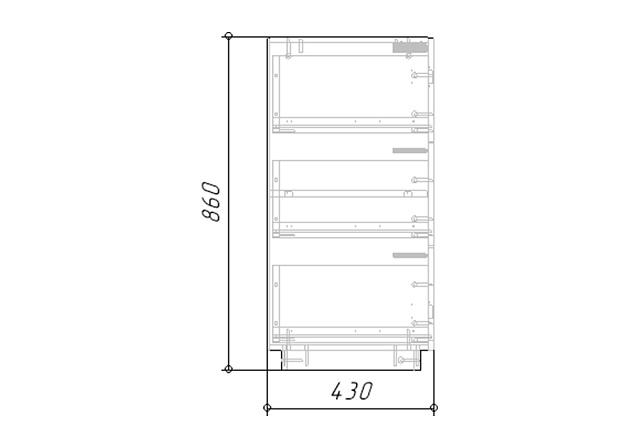 Комод Вега (Цесена) Белый - 220 МДФ