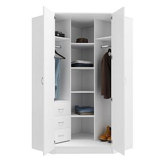 Шкаф угловой Алиса - 5 Белый