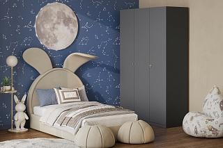 Шкаф распашной Стрекоза - 3 МДФ Графит