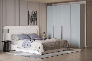 Шкаф распашной Лорена Бест - 4 Серый Камень