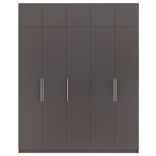 Шкаф распашной Калифорния - 5 с антресолью Графит